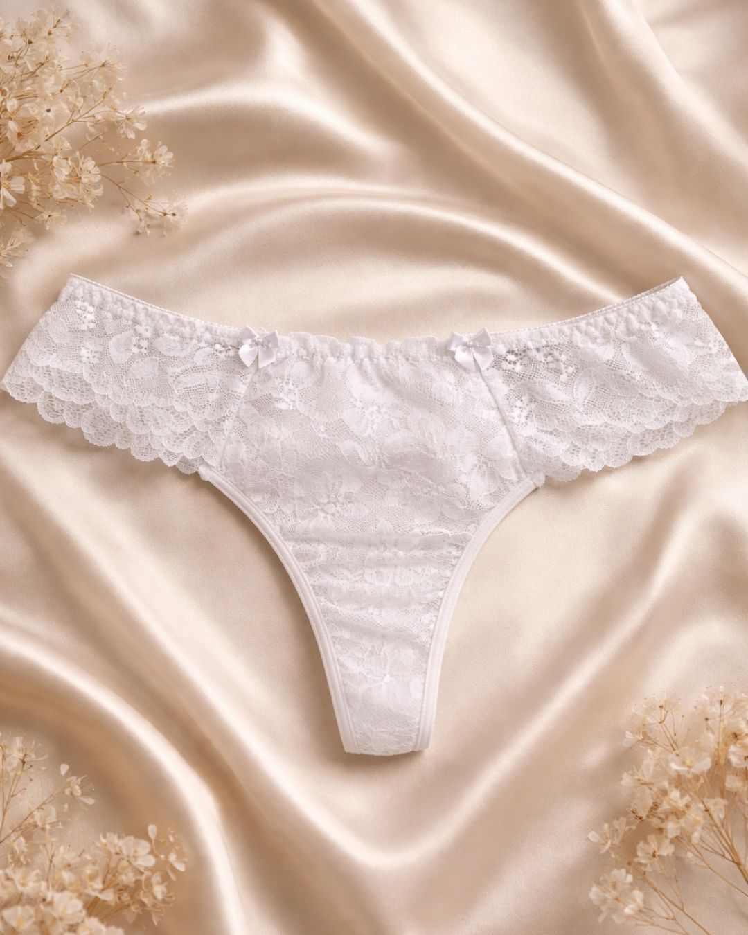 calcinha fio duplo branca de renda